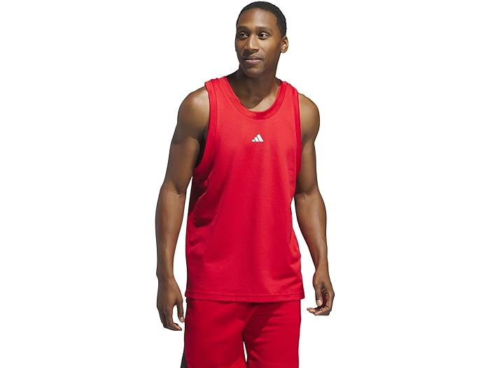 アディダス タンクトップ  メンズ (取寄) アディダス メンズ バスケットボール レジェンズ タンク トップ adidas men adidas Basketball Legends Tank Top Better Scarlet/White