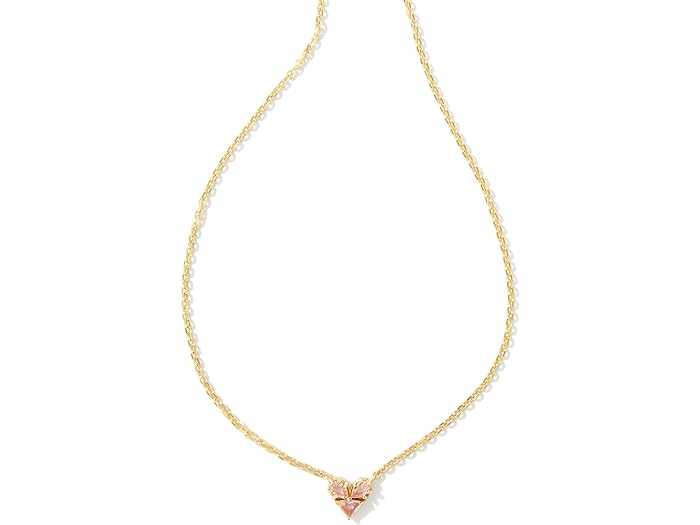 () PhXRbg fB[X PCeB n[g V[g y_g lbNX Kendra Scott women Kendra Scott Katy Heart Short Pendant Necklace Gold Pink Glass