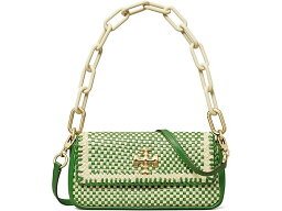 (取寄) トリーバーチ レディース キラ シェブロン ウーブン スモール フラップ ショルダー バッグ Tory Burch women Tory Burch Kira Chevron Woven Small Flap Shoulder Bag Basil