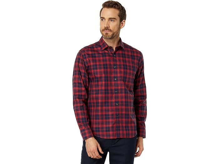 (取寄) アンタックイット メンズ リンクル-フリー ヴィーニョ シャツ UNTUCKit men UNTUCKit Wrinkle-Free Vinho Shirt Red