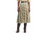 ()  ե ǥ ץ쥤 ץ꡼ ᥿å 硼å  LAUREN Ralph Lauren women LAUREN Ralph Lauren Plaid Pleated Metallic Georgette Skirt Cream/Olive