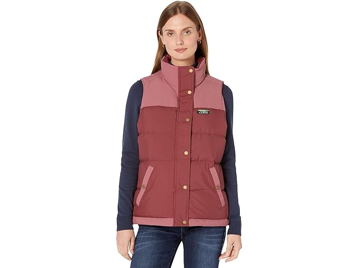 (取寄) エルエルビーン レディース マウンテン クラシック ダウン ベスト カラーブロック L.L.Bean women L.L.Bean Mountain Classic Down Vest Color-Block Burgundy/Light Rosewood