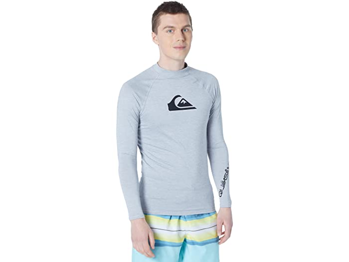 (取寄) クイックシルバー メンズ オール タイム ロング スリーブ ラッシュガード Quiksilver men All Time Long Sleeve Rashguard Sleet Heather 1