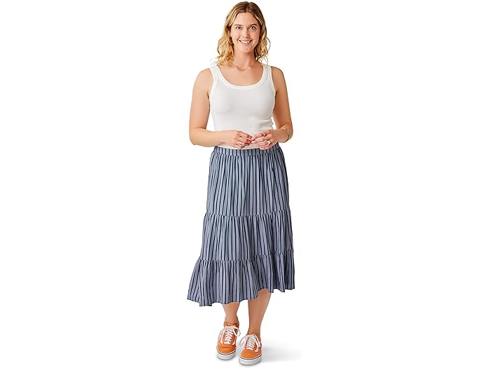 (取寄) カーヴ デザイン レディース グレース スカート Carve Designs women Carve Designs Grace Skirt Navy Stripe