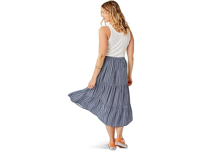 (取寄) カーヴ デザイン レディース グレース スカート Carve Designs women Grace Skirt Navy Stripe