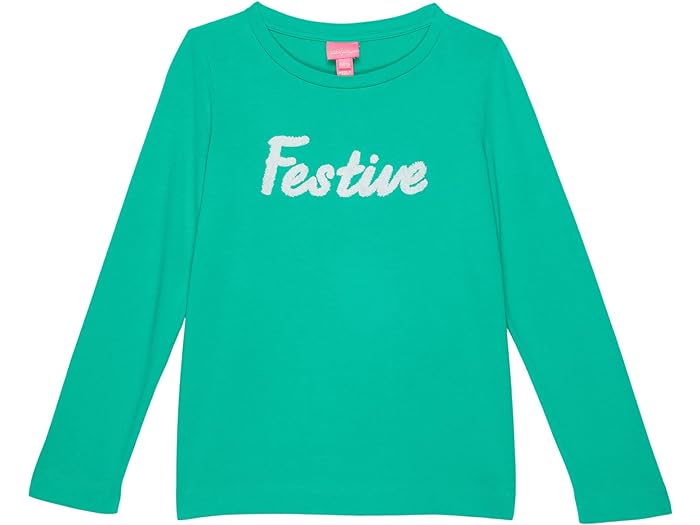 (取寄) リリー ピュリッツァー キッズ ガールズ ミニ ラミ スウェットシャツ (トドラー/リトル キッズ/ビッグ キッズ) Lilly Pulitzer Kids girls Mini Rami Sweatshirt (Toddler/Little Kids/Big Kids) Coconut Festive Kids Graphic(4)