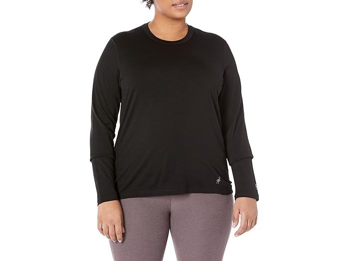 () X}[gE[ fB[X vX TCY NVbN I[-V[Y m x[X C[ O X[u Smartwool women Smartwool Plus Size Classic All-Season Merino Base Layer Long Sleeve Black