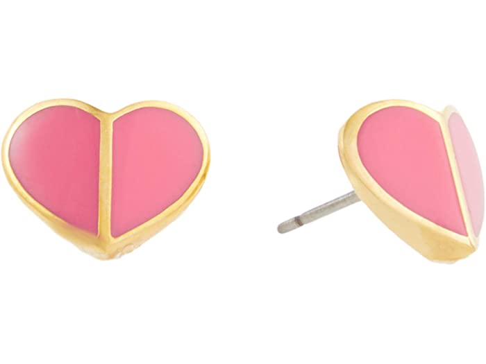 (取寄) ケイトスペード ヘリテージ スペード スモール ハート スタッズ イヤリングス Kate Spade New York Heritage Spade Small Heart Studs Earrings Flamingo Pink