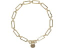 () [ t[ fB[X pbhbN N J[ lbNX LAUREN Ralph Lauren women LAUREN Ralph Lauren Padlock Link Collar Necklace Gold/Crystal