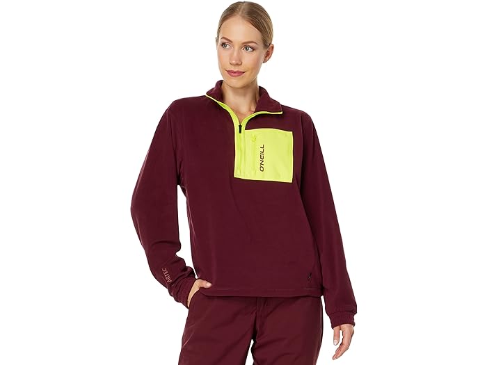 () Ij[ fB[X [eBeB 1/2 Wbv t[X O'Neill women O'Neill Utility 1/2 Zip Fleece Windsor Wine Color-Block