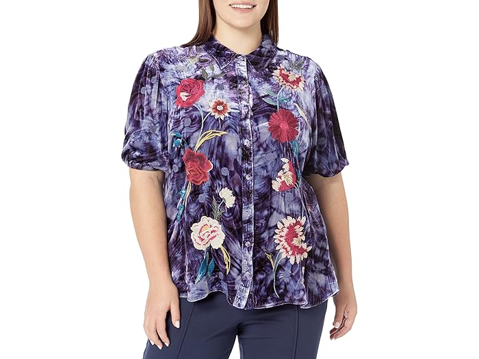 (取寄) ジョニー ワズ レディース プラス サイズ ジュニア ベルネット リスボン シャツ Johnny Was women Johnny Was Plus Size Junia Velvet Lisbon Shirt Multi