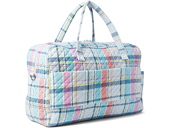 (取寄)ヴェラブラッドリーコットンウィークエンダートラベルバッグVeraBradleyCottonWeekenderTravelBagPastelPlaid-RecycledCotton