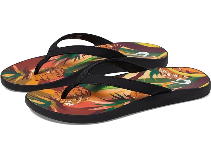 () 륫 ǥ ץ OluKai women OluKai Puawe Black/Pineapple