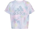 (取寄) アディダス キッズ ガールズ オール オーバー プリント ルーズ ボックス ティー (ビッグ キッズ) adidas Kids girls adidas Kids All Over Print Loose Box Tee (Big Kids) Light Blue