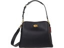 (取寄) コーチ レディース ポリッシュ ペブル レザー ウィロー ショルダー バッグ COACH women COACH Polished Pebble Leather Willow Shoulder Bag B4/Black