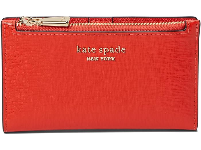 (取寄) ケイトスペード レディース モルガン サフィーノ レザー スモール スリム バイフォールド ウォレット Kate Spade New York women Kate Spade New York Morgan Saffiano Leather Small Slim Bifold Wallet Red Berry