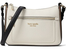 (取寄) ケイトスペード レディース ハドソン カラーブロックト ペブルド レザー ミディアム クロスボディ Kate Spade New York women Kate Spade New York Hudson Color-Blocked Pebbled Leather Medium Crossbody Parchment Multi