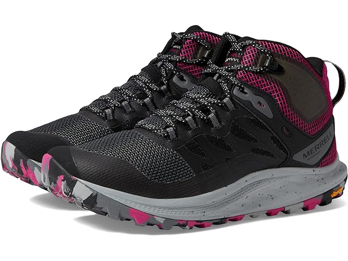 (取寄) メレル レディース アントラ 3 ミッド Wp Merrell women Antora 3 Mid Wp Black/Fuchsia