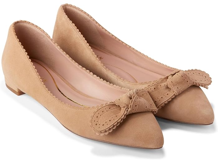 (取寄) コールハーン レディース ボウ スキマー Cole Haan women Cole Haan Bellport Bow Skimmer Blush Tan Suede