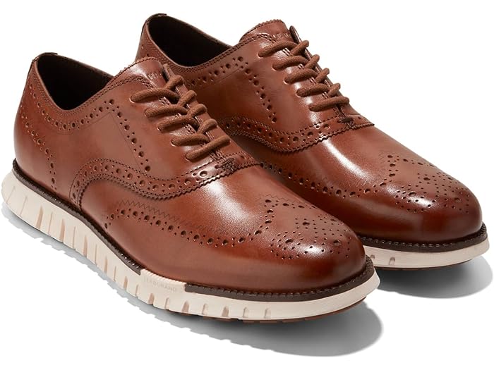 (取寄) コールハーン メンズ ゼログランド リマスタード ウイング ティップ オックスフォード アンライン Cole Haan men Cole Haan Zerogrand Remastered Wing Tip Oxford Unlined British Tan/Ivory