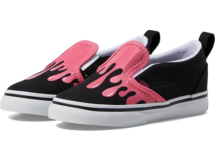 () oY LbY LbY Xbv-I V (Ct@g/gh[) Vans Kids kids Vans Kids Slip-On V (Infant/Toddler) Glow Slime Black/Pink