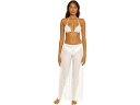 () fB[X CrT r[` N[VF pc Jo[-Abv BECCA women BECCA Ibiza Beach Crochet Pants Cover-Up White