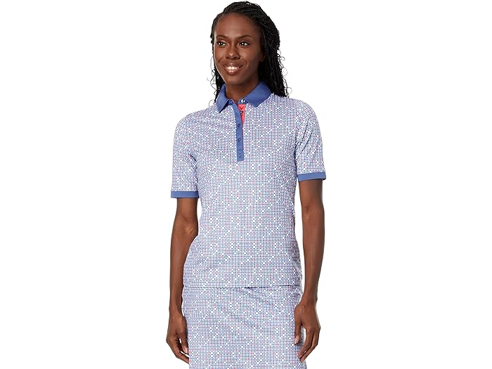 () LEFC fB[X VFu QI V[g X[u | Callaway women Callaway Chevron Geo Short Sleeve Polo Coastal Fjord