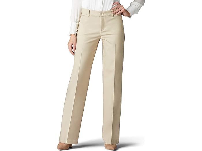 () [ fB[X tbNX [V M[ tBbg gEU[ pc ~bhCY Lee women Lee Flex Motion Regular Fit Trouser Pants Mid-Rise Bungalow Khaki