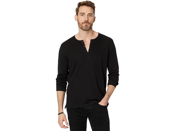 (取寄) ジョン バルベイトス メンズ ウォルデン ヘンリー John Varvatos men John Varvatos Walden Henley Black