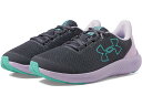 (取寄) アンダーアーマー キッズ ガールズ チャージド パシュート 3 ビッグ ロゴ (ビッグ キッド) Under Armour Kids girls Under Armour Kids Charged Pursuit 3 Big Logo (Big Kid) Castlerock/Purple Ace/Radial Turquoise