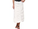 () XCVI fB[X Xgb` |v _u V[h pl XJ[g XCVI women XCVI Stretch Poplin Double Shirred Panel Skirt White