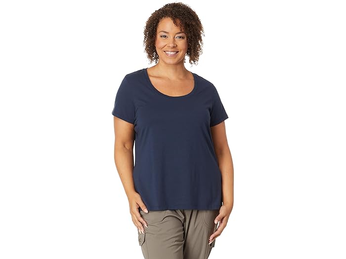 () GGr[ fB[X vX TCY \tg Xgb` X[s} TVc XN[v lbN  L.L.Bean women L.L.Bean Plus Size Soft Stretch Supima Tee Scoop Neck Short Sleeve Classic Navy