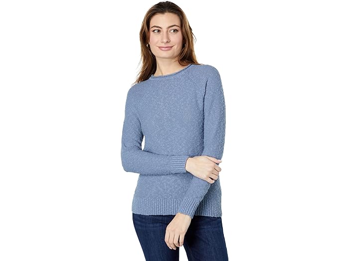 (取寄) エルエルビーン レディース ミッドウエイト コットン スラブ ロールネック プルオーバー L.L.Bean women L.L.Bean Midweight Cotton Slub Rollneck Pullover Soft Indigo