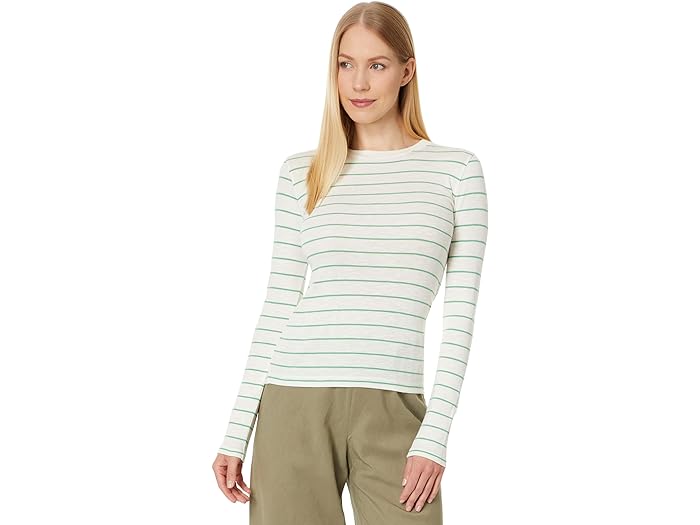 () BX fB[X XgCvh O X[u N[ Vince women Vince Striped Long Sleeve Crew Parakeet Combo