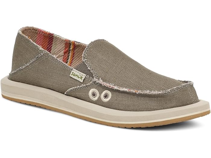 () ̡ ǥ ɥ إ Sanuk women Donna Hemp Smokey Olive