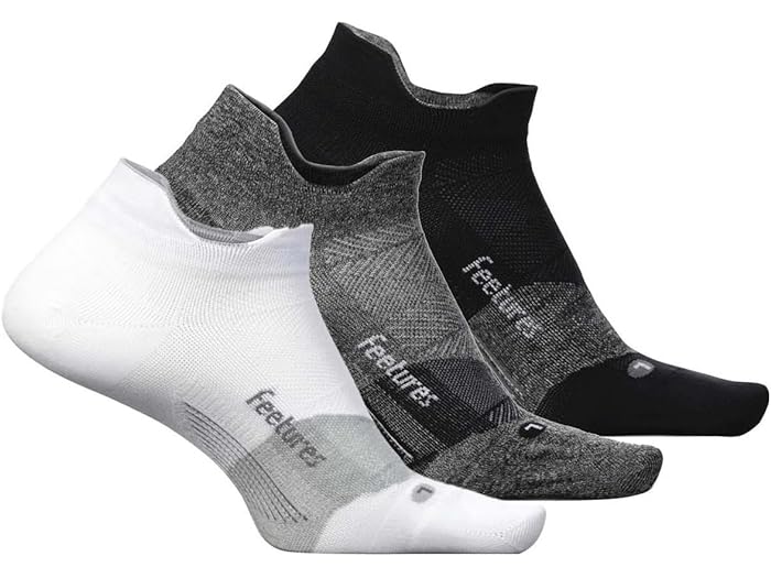 () ե㡼 ꡼ ȥ 饤 Ρ 硼  3-ڥ ѥå Feetures Feetures Elite Ultra Light No Show Tab 3-Pair Pack White/Black/Gray