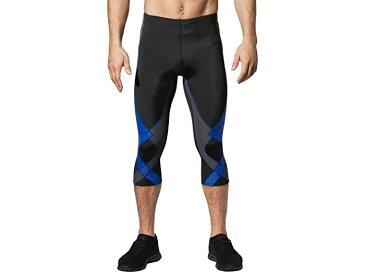 (取寄) CW-X メンズ スタビリックス ジョイント サポート 3/4 コンプレッション タイツ CW-X men Stabilyx Joint Support 3/4 Compression Tights Black/Grey/Blue