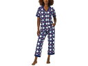 (取寄) ベッドヘッドパジャマズ レディース トリーナ ターク X ベッドヘッド ショート スリーブ クロップド Pj セット Bedhead PJs women Bedhead PJs Trina Turk x Bedhead Short Sleeve Cropped PJ Set Floral Tile