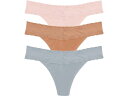 () ig fB[X uX p[tFNV  TCY gO 3-pbN Natori women Natori Bliss Perfection One Size Thong 3-Pack SEASHELL/GLAZE/BLUE MIST