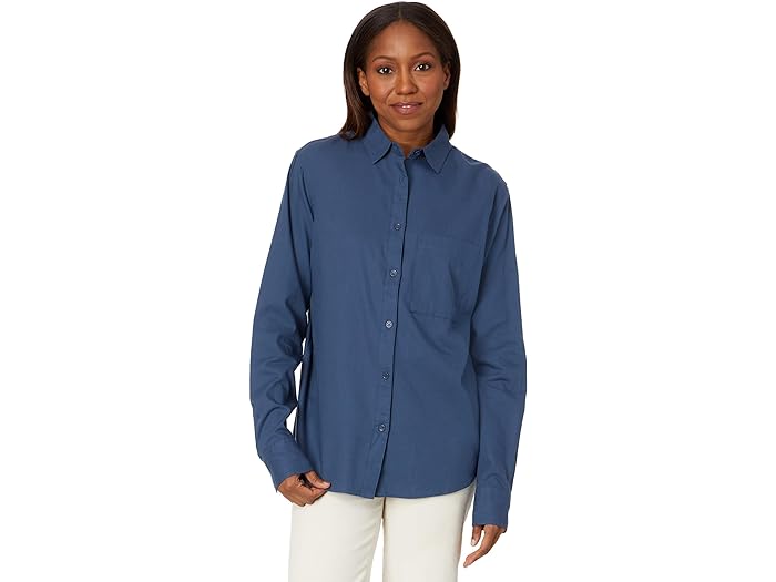 () ѥ ǥ  󥻥å 饷å  PACT women PACT The Sunset Classic Shirt French Navy