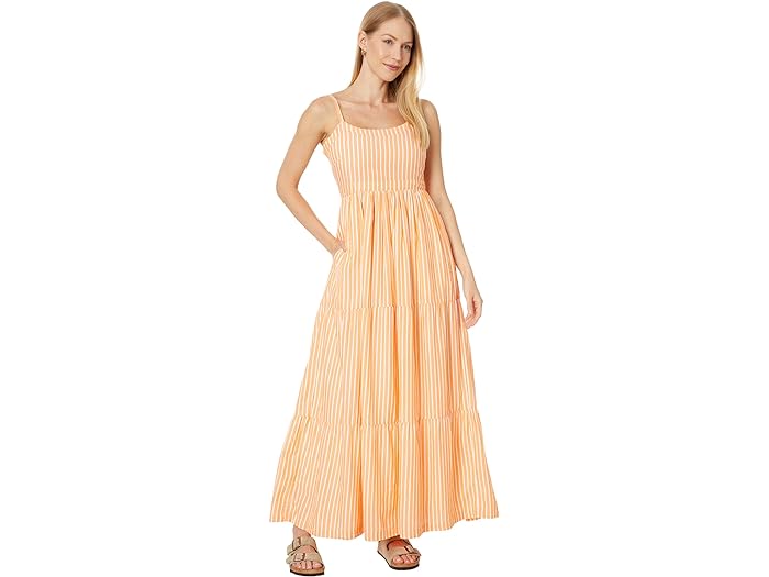 () ѥ ǥ 󥻥å 饤   ɥ쥹 PACT women PACT Sunset Light Gauze Cami Dress Citrus Stripe