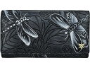 () AkVJ fB[X 1150 gv tH[h Rfid Nb` EHbg Anuschka women Anuschka 1150 Triple Fold Rfid Clutch Wallet Tooled Dragonfly Meadow Pewter