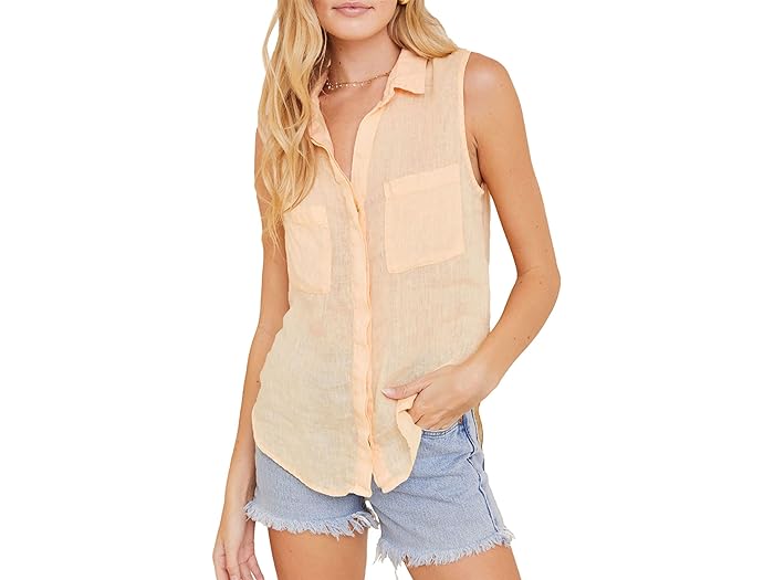 () x_[ fB[X X[uX qbvX^[ Vc bella dahl women bella dahl Sleeveless Hipster Shirt Apricot Cream