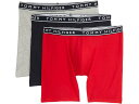 (取寄) トミーヒルフィガー メンズ コットン ストレッチ 3-パック ボクサー ブリーフ Tommy Hilfiger men Tommy Hilfiger Cotton Stretch 3-Pack Boxer Brief Primary Red/Desert Sky/Grey Heather