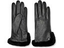 (取寄) アグ レディース レザー シープスキン ベント グローブ ウィズ コンダクティブ テック パーム UGG women UGG Leather Sheepskin Vent Gloves with Conductive Tech Palm Black