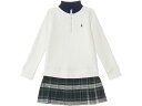 (取寄) ラルフローレン キッズ ガールズ プレイド プリーツ フリース ドレス Polo Ralph Lauren Kids girls Polo Ralph Lauren Kids Plaid Pleated Fleece Dress Deckwash White w/Navy