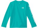 (取寄) アンダーアーマー キッズ ボーイズ ワードマーク Upf ロング スリーブ シャツ (ビッグ キッド) Under Armour Kids boys Under Armour Kids Wordmark Upf Long Sleeve Shirt (Big Kid) Circuit Teal