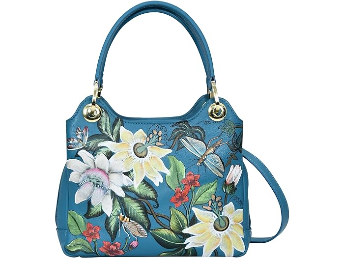 (取寄) アヌシュカ レディース サッチェル ウィズ クロスボディ ストラップ - 708 Anuschka women Anuschka Satchel With Crossbody Strap - 708 Royal Garden