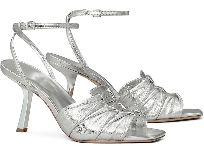 () ȥ꡼С ǥ 85  롼 ҡ  Tory Burch women Tory Burch 85 mm Ruched Heel Sandals Silver