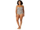 (取寄) アン コール レディース プラス サイズ ツイスト フロント シャード ヘアバンド ワンピース Anne Cole women Anne Cole Plus Size Twist Front Shirred Bandeau One-Piece Multicolor 2